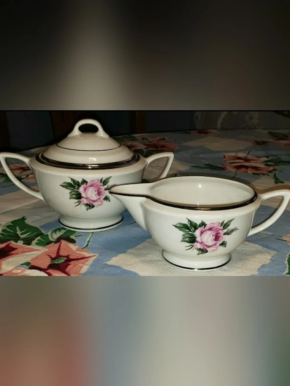 Vintage Royal Jackson Fine China Cream & Sugar Set 